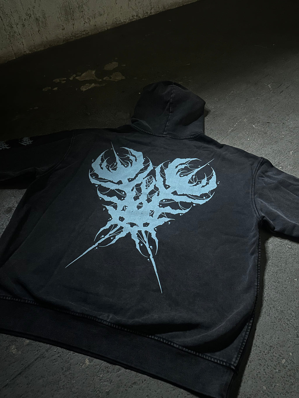 The Dark Heart Hoodie Ice Blue